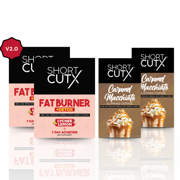 v2.0 Bundle of 4 : Lychee Lemon Fat Burner + Caramel Macchiato Slimming Coffee