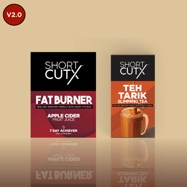 2.0 Bundle of 2 - Teh Tarik Slimming Tea + Fat Burner Apple Cider Fruit Juice
